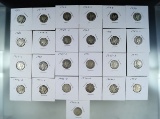 25 Different Date and or Mint Mark Mercury Dimes 1916-1945 AG-VF