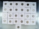 25 Different Date and or Mint Mark Mercury Dimes 1918-1945 AG-VF