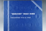 Partial Mercury Silver Dime Set 1916-1945 71 Coins Total AG-XF Missing 6 Coins