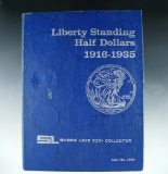 17 Different Date and or Mint Mark Walking Liberty Half Dollars 1917-1935 in Old Shore Line Folder