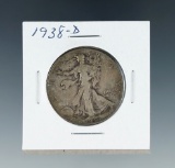 1938-D Walking Liberty Half Dollar F