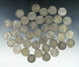 40 Assorted Silver War Nickels G-VF