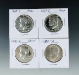 1968-S, 1969-S, 1970-S Proofs and 1970-D Kennedy 40% Silver Half Dollars