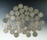 40 Assorted Silver War Nickels G-VF