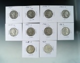 1935, 1944-S, 1945-S, 1947-D, 1948-S, 2-1950-S, 1962, 1963-D and 1964 Washington Silver Quarters