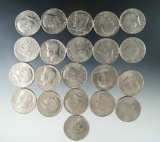 21 Kennedy Half Dollars XF-BU 1976-1992