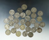 31 Assorted Silver War Nickels G-VF