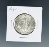 1941 Walking Liberty Half Dollar AU 58