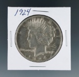 1924 Peace Silver Dollar AU