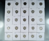 25 Different Date and or Mint Mark Mercury Dimes 1918-1944 AG-XF