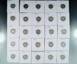 25 Different Date and or Mint Mark Mercury Dimes 1917-1945 AG-XF