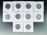 1932, 1934, 1935, 1940-S, 1944-S, 1945-S, 1948-S, 1950-D, 1950-S and 1952-S Washington Silver Qtrs