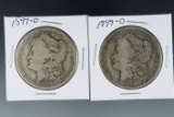 1897-O and 1899-O Morgan Silver Dollars G