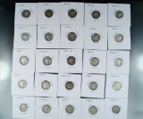 25 Different Date and or Mint Mark Mercury Dimes 1918-1945 AG-XF