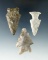 Set of three arrowheads found near Sullivan, Ashland Co., Ohio. Largest is 2 3/16