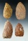Group of four Blades found in Polk and Alachua Co.,'s, Florida. Includes a 3