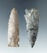 Pair of serrated archaic points found in Licking Co., Ohio. Largest is 2 1/4