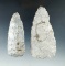Nice pair of heavily patinated Blades found in Muskingum Co., Ohio, largest is 4 1/16