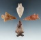 Set of four arrowheads found near the Columbia River, largest is 1 1/2