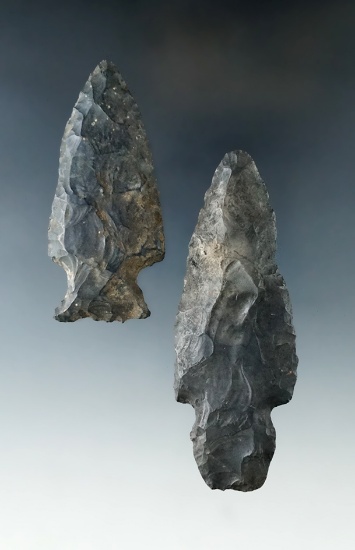 Pair of Coshocton Flint arrowheads found in Ashland Co., Ohio near the town of Sullivan.