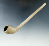 Early clay tavern pipe with original stem. 5 5/8