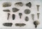 Frame of assorted flaked tools, largest is 2 5/8