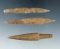 Set of 3 bone Columbia River spear points. These are the tips of compound, three-part, Spears.