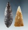 Pair of flaked artifacts including a small triangular knife and a Cascade point found in Washington.