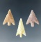Set of three Columbia River Gempoints in very nice condition, largest is 7/8