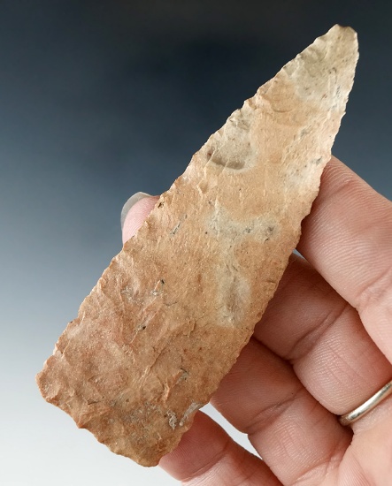 3 5/16" Triangular Knife with very good flaking found near the Columbia River.