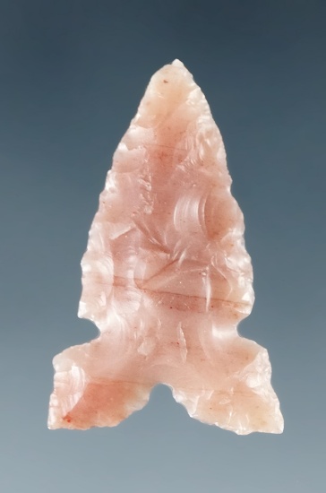 1" Side notch made from pink agate found near the Columbia River.