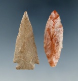 Pair of flaked artifacts including a 1 1/2