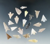 Group of 21 assorted Gempoints found near the Columbia River, largest is 1