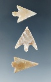 Set of three nice Columbia River Gempoints, one is made from highly translucent agate.