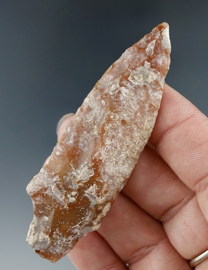 2 15/16" Agatized coral Stemmed Knife found in Hernando Co., Florida.