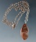 Polished Flint Ridge gemstone necklace.