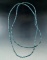 Two nice strands of early blue trade beads, largest strand is 19