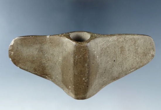 Rare style and area! 4 1/2" "Whale Tail" style Bannerstone found in Warren, Rhode Island.