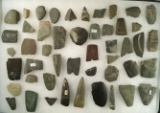 Large group of damaged field found slate artifacts from the Erie Co., Ohio area.