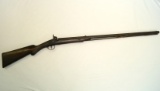Vintage 1800's Black Powder small bore half stock rifle, walnut stock, percussion cap.