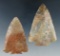 Pair of restored Decatur Fracture Base Points found in Ohio. Both made from attractive material.