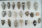 Large group of 22 Assorted Ohio Arrowheads.  Largest is 2 3/8