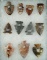 Set of 11 attractive Arrowheads found in Ohio.  Largest is 2 3/16