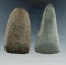 Pair of Hardstone Celts found in Ohio. Both in very nice condition.  Largest is 3 5/16