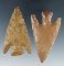 Pair of restored Buck Creek points found in Ohio.  Largest is 2 7/8