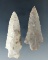 Pair of Flint Ridge Flint Heavy Duty Points found in Ohio, largest is 2 7/8