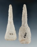 Pair of Flint Drills both found in Ohio.  Largest is 3 1/2