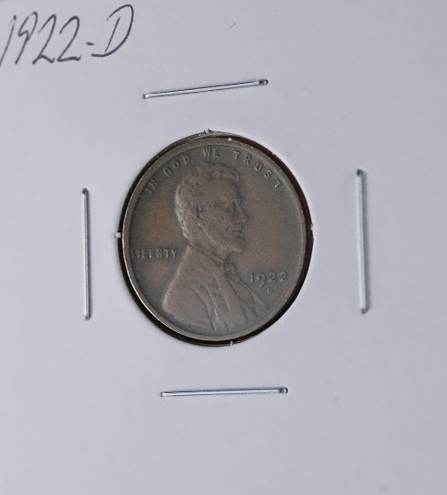 1922-D Lincoln Wheat Cent Better Date F