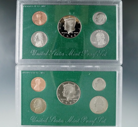 1997 and 1998 Proof Sets in Original Boxes
