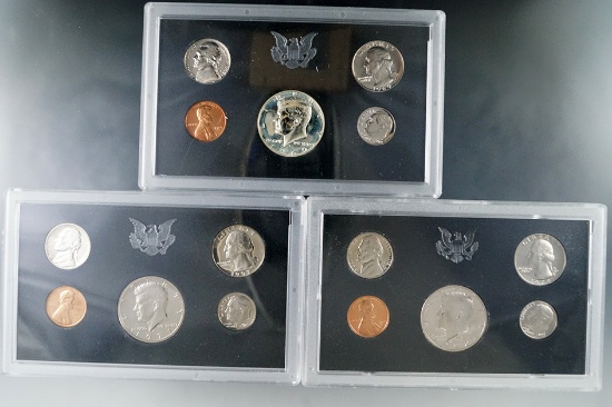 1969, 1971 and 1972 Proof Sets in Original Boxes